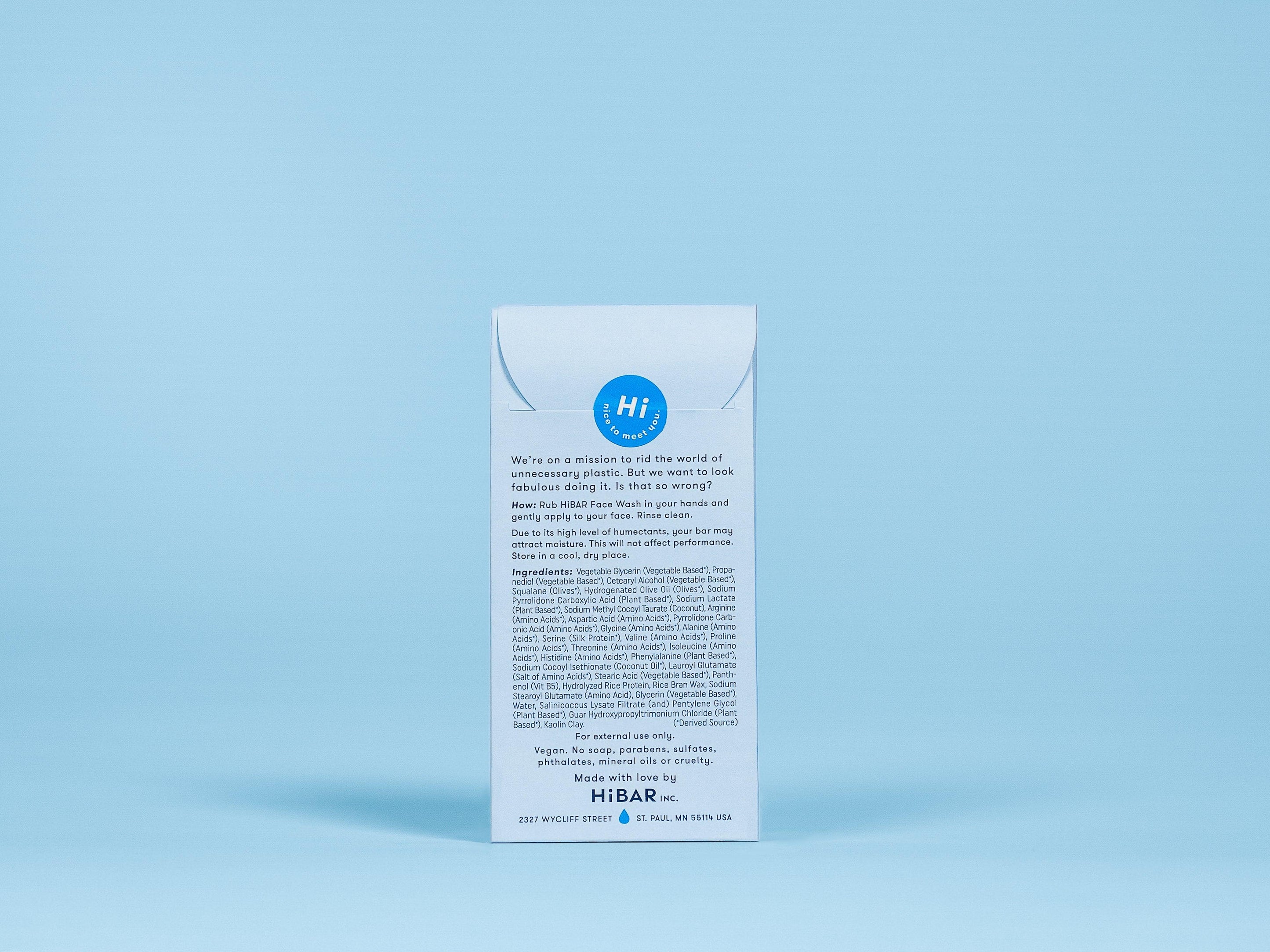 HiBAR Hydrate Face Wash Bar Moisturizing Face Wash